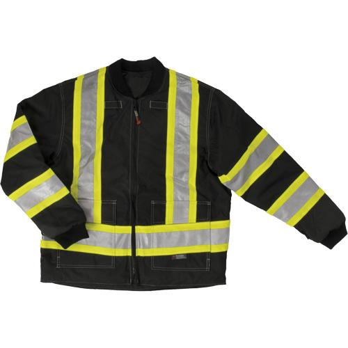 Ripstop 4-in-1 Safety Jacket, Polyester, Black, Small Equipment World