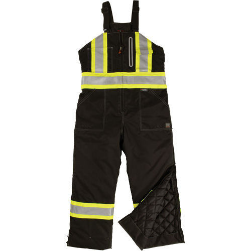 Ripstop Insulated Safety Bib Overall, Polyester, X-Small, Black Equipment World