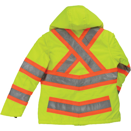 Womens Insulated Flex Safety Jacket, Polyester, High Visibility Lime-Yellow, Medium Equipment World