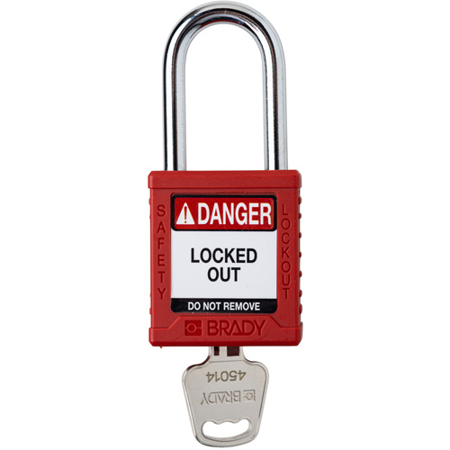 Velocity Lockout Padlock, Red, Keyed Different, Nylon, 1-1/2" Width Equipment World