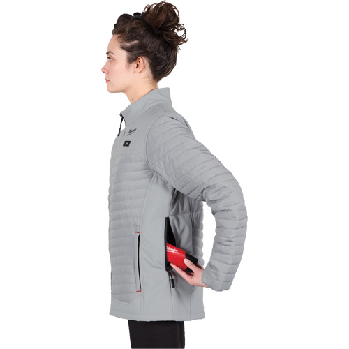 M12 Heated Axis Jacket with Battery, Women's, Small, Grey Equipment World