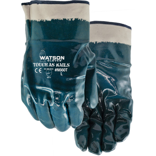 Gants r&eacute;sistants aux produits chimiques Tough-As-Nails, Taille T-Grand, Coton/Nitrile Equipment World