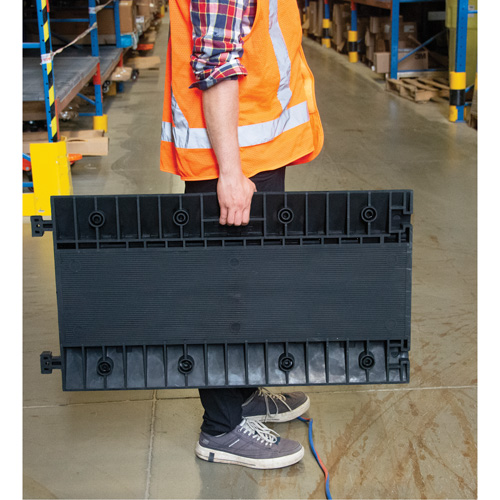 Polyurethane Cable Protector, 3 Channels, 35.43" L x 19.69" W x 3" H Equipment World