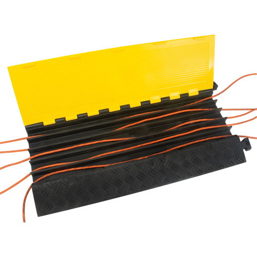 Polyurethane Cable Protector, 5 Channels, 35.43" L x 19.69" W x 2" H Equipment World