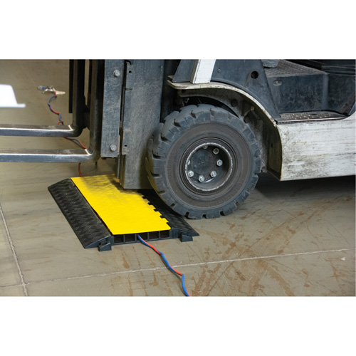 Polyurethane Cable Protector, 5 Channels, 35.43" L x 19.69" W x 2" H Equipment World