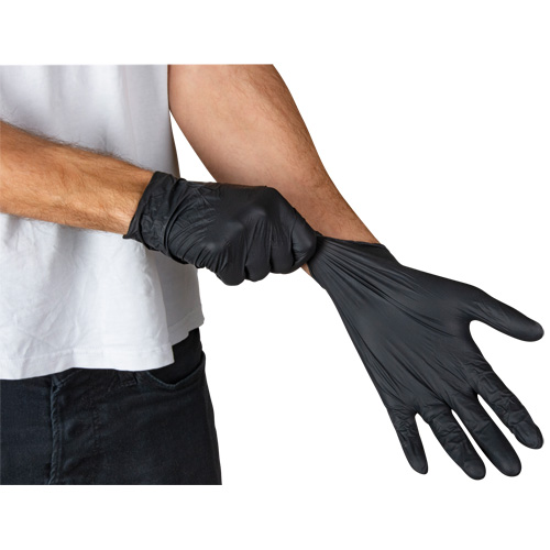 Vending Pack Disposable Gloves, Medium, Nitrile, 5-mil, Powder-Free, Black, Class 2 Equipment World