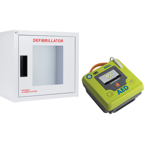 AED 3 AED & Wall Cabinet Kit, Semi-Automatic, French, Class 4 Equipment World