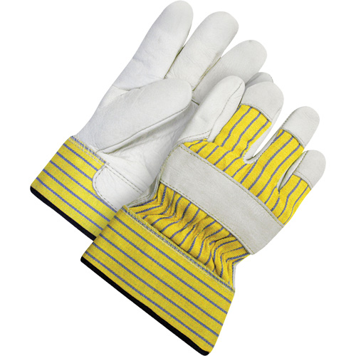 Lined Fitter's Gloves with Safety Cuff, 2X-Large, Grain Cowhide Palm, Acrylic-Pile Inner Lining Equipment World