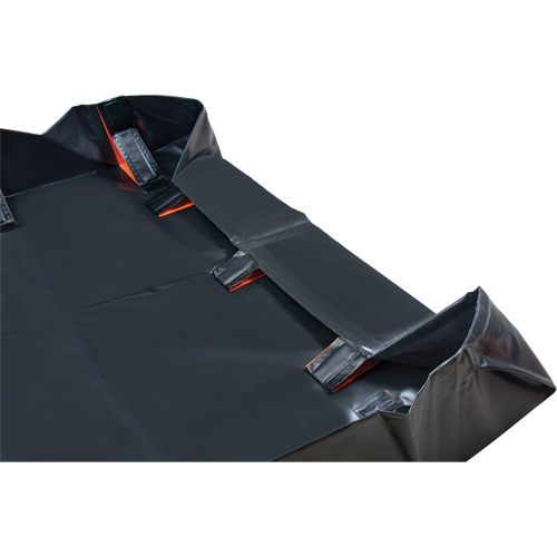 Berme d&eacute;ployable &agrave; mur IBX, Capacit&eacute; 4488 gal. US, 12' la x 50' lo x 12" h, Support &agrave; encliqueter Equipment World