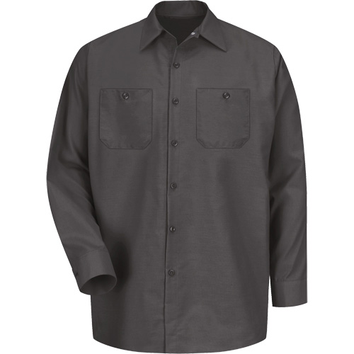 Long Sleeve Industrical Work Shirt, Men's, Medium, Charcoal Equipment World