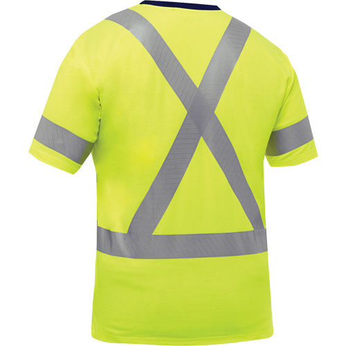 Bisley&reg; X-Back Short Sleeve Shirt, Poly-Cotton, Small, High Visibility Lime-Yellow Equipment World
