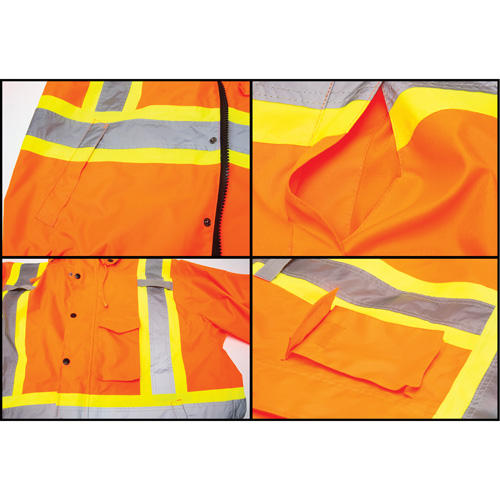 Waterproof 7-in-1 Winter Parka, High Visibility Orange, Medium Equipment World