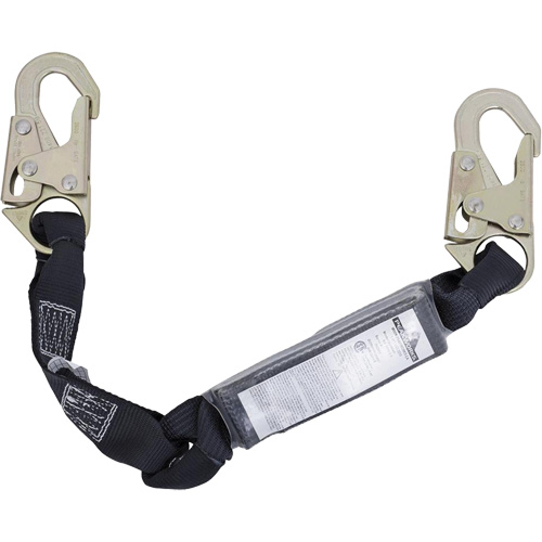 SA-5200-2.5 Shock Absorbing Lanyard, 2.5', Snap Hook Center, Snap Hook Leg Ends, Polyester Equipment World