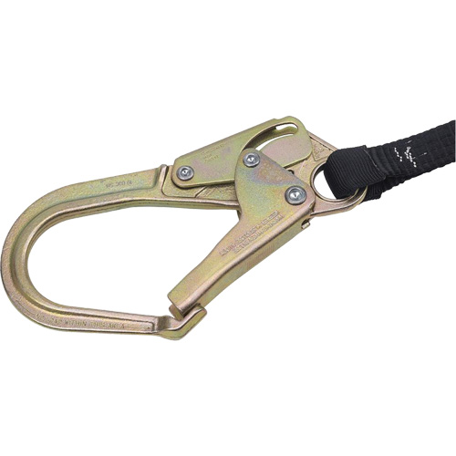 SA-6402-4 Shock Absorbing Lanyard, 4', Form Hook Center, Snap Hook Leg Ends, Polyester Equipment World