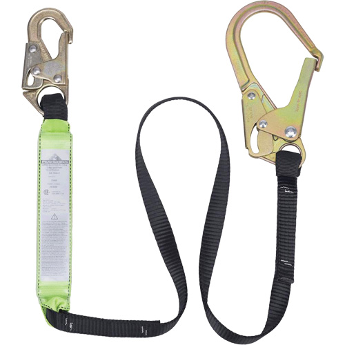 SA-6402-6 Shock Absorbing Lanyard, 6', Form Hook Center, Snap Hook Leg Ends, Polyester Equipment World
