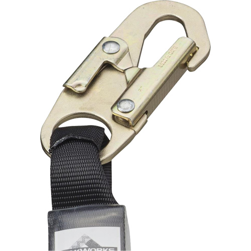 SA-5500-4 Shock Absorbing Lanyard, 4', Snap Hook Center, Snap Hook Leg Ends, Galvanized Steel Equipment World