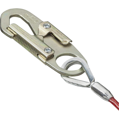 SA-5500-4 Shock Absorbing Lanyard, 4', Snap Hook Center, Snap Hook Leg Ends, Galvanized Steel Equipment World