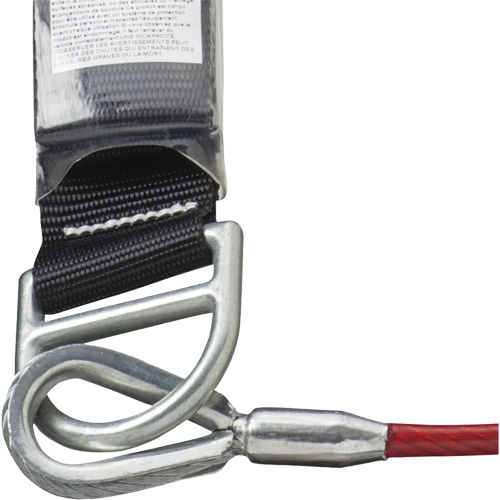 SA-5500-4 Shock Absorbing Lanyard, 4', Snap Hook Center, Snap Hook Leg Ends, Galvanized Steel Equipment World