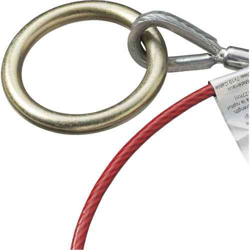 AS-21210-6 6' Cable Anchor with Snap Hook & O-Ring, Sling, Temporary Use Equipment World