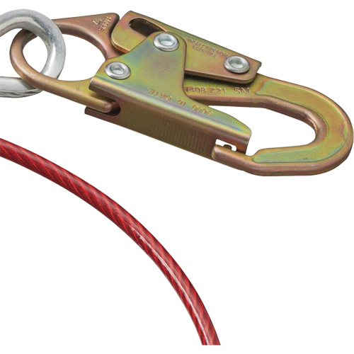 AS-21210-6 6' Cable Anchor with Snap Hook & O-Ring, Sling, Temporary Use Equipment World