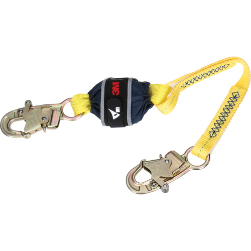 Web Shock-Absorbing Lanyard, 2.5', Snap Hook Center, Snap Hook Leg Ends, Polyester Equipment World