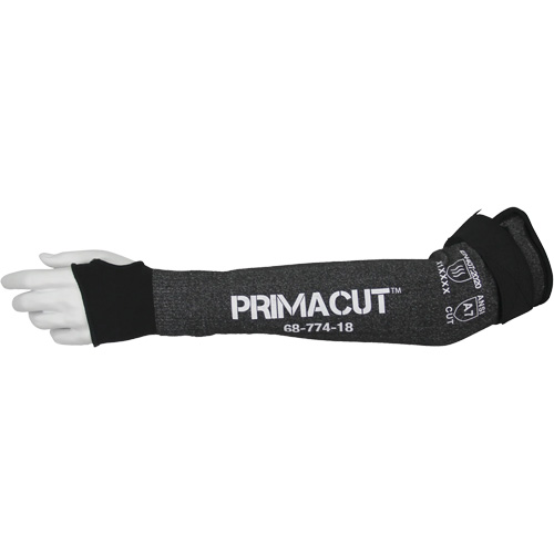 PrimaCut 68-774 Cut-Resistant Sleeve, HPPE, 18", ASTM ANSI Level A7/EN 388 Level F, Grey Equipment World