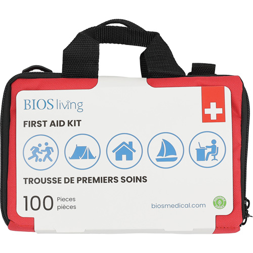 100-Piece Home & Travel First Aid Kit, Nylon Bag Equipment World