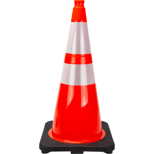 Premium Traffic Cone, 28", Orange, 4" & 6" Reflective Collar(s) Equipment World