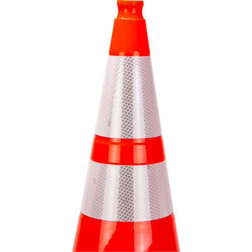 Premium Traffic Cone, 28", Orange, 4" & 6" Reflective Collar(s) Equipment World