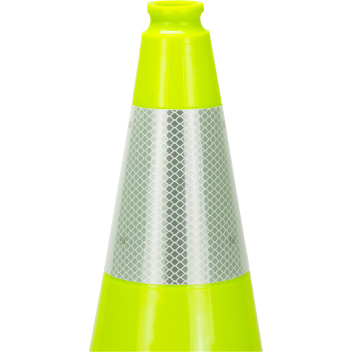 Premium Traffic Cone, 18", Lime Green, 6" Reflective Collar(s) Equipment World
