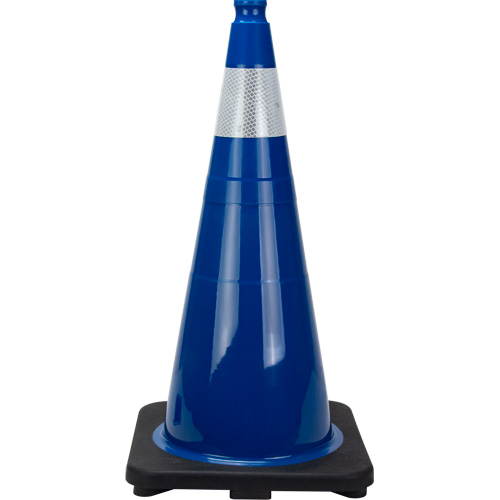 Premium Traffic Cone, 28", Blue, 4" Reflective Collar(s) Equipment World