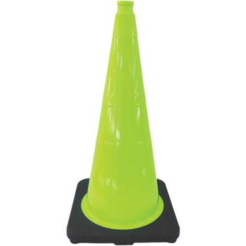 C&ocirc;ne de signalisation de premi&egrave;re qualit&eacute;, 18", Vert lime Equipment World