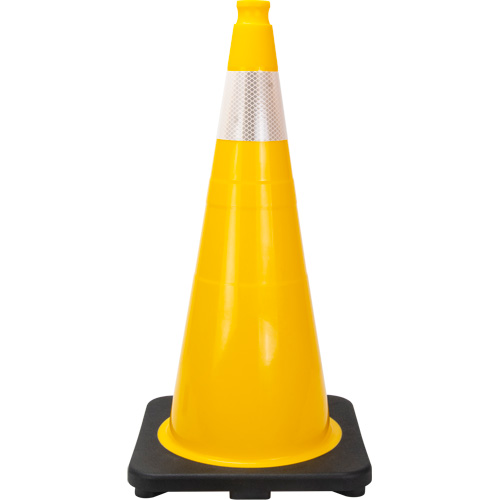 Premium Traffic Cone, 28", Yellow, 4" Reflective Collar(s) Equipment World