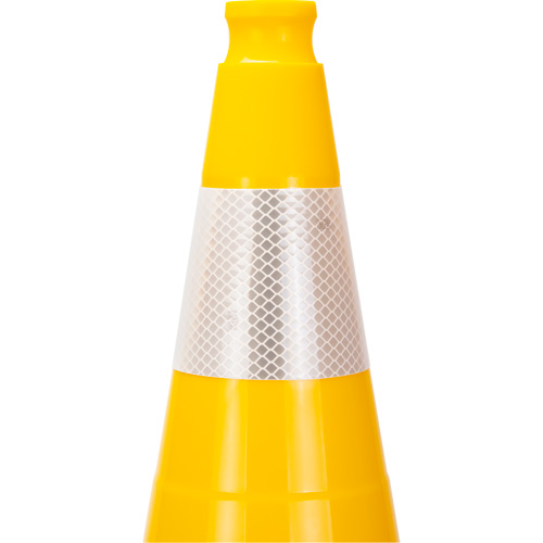 Premium Traffic Cone, 28", Yellow, 4" Reflective Collar(s) Equipment World