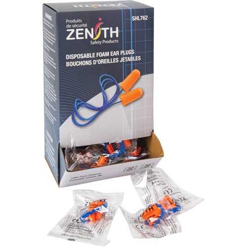 Foam Earplugs, Pair - Polybag, Corded Equipment World