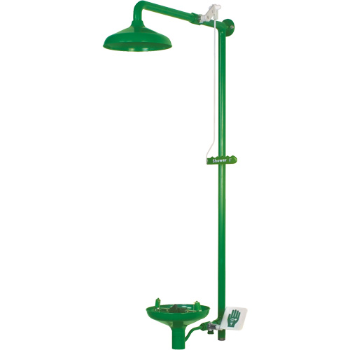 Laboratory Combination Shower with Open ABS Bowl, Wall-Mount Equipment World