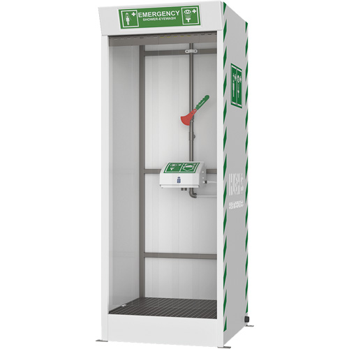 Emergency Cubicle Shower & Covered Eye & Face Wash Equipment World