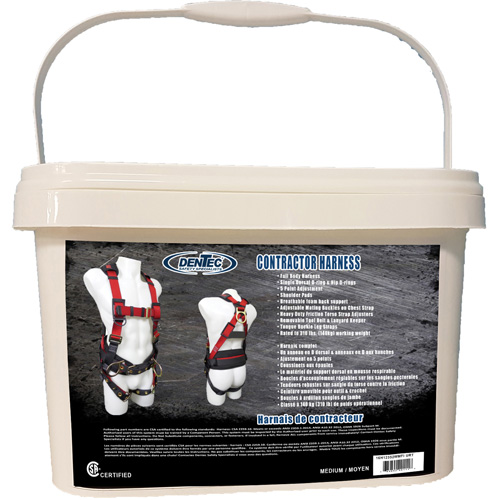 Contractor Safety Harness in Pail, CSA Certified, Class AP, Medium, 352 lbs. Cap. Equipment World