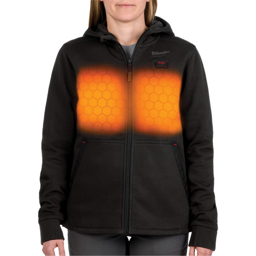 M12 Heated Hoodie with Battery, Women's, Medium, Black, Poly-Cotton Equipment World