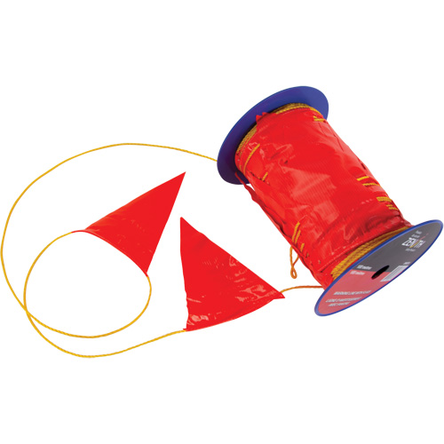 Warning Line with Flags, 328' L, Orange/Yellow Equipment World