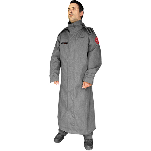 CoreMAX FR 52" Jacket with Attached Hood, X-Large, Grey Equipment World