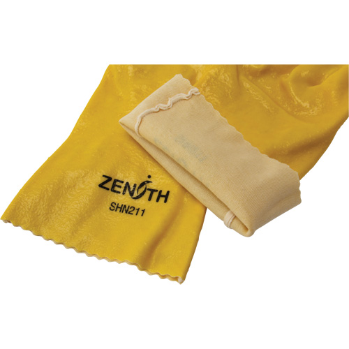 Rough-Finish Chemical-Resistant Gloves, Size 9, 12" L, PVC, Interlock Inner Lining, 47-mil Equipment World