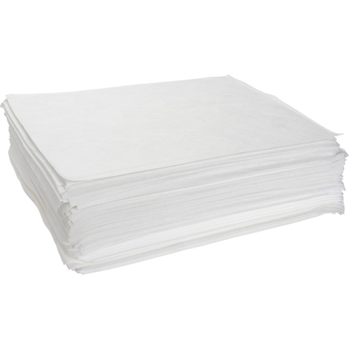 Feuilles absorbantes souffl&eacute;es, Huile seulement, 15" x 19", 10 gal. d'absorption Equipment World