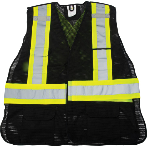 CSA Compliant Surveyor Vest, Black, Medium, Polyester Equipment World