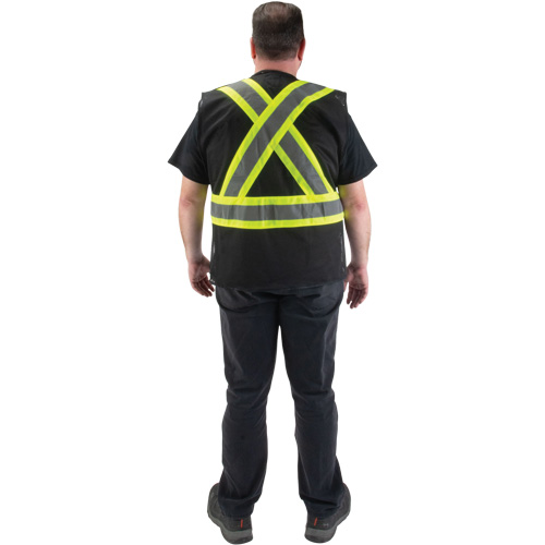 CSA Compliant Surveyor Vest, Black, Medium, Polyester Equipment World