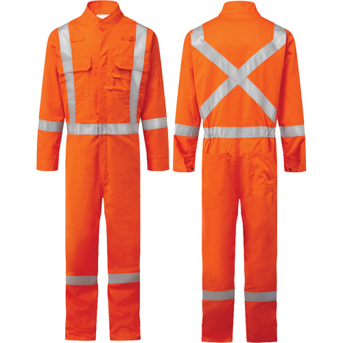 Bizflame&reg; 88/12 Iona 7 oz. FR510 FR Coverall, Size 36, Orange Equipment World