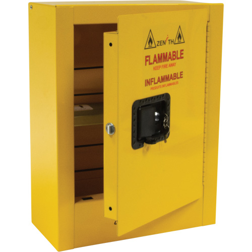 Mini Flammable Safety Cabinet, 2 Gal., 1 Door, 17" W x 22" H x 8" D Equipment World