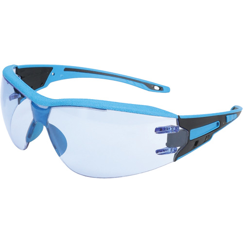 Captain Metal Detectable Rimless Safety Glasses, Light Blue Lens, Anti-Fog/Anti-Scratch, ANSI Z87+/Meets/Exceeds CSA Z94.3 Equipment World