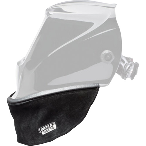 Split Leather Helmet Bib with Press Fit Seal, Black Equipment World