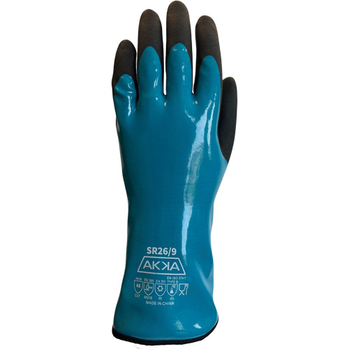 Food, Chemical, Cold & Cut Protection Gloves, Size 7, 12" L, PVC, Nylon Inner Lining Equipment World